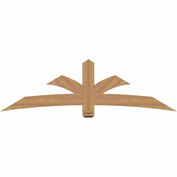 Ekena Millwork Davenport Timber Gable Bracket, Western Red Cedar, 84"W x 24"H x 3 1/2"D x 5 1/2"F, 7/12 Pitch GBW084X24X0406DAV00SWR - main